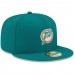 Men's Miami Dolphins New Era Aqua Omaha Throwback 59FIFTY Fitted Hat 2838908